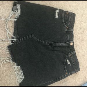 BDG black denim skirt